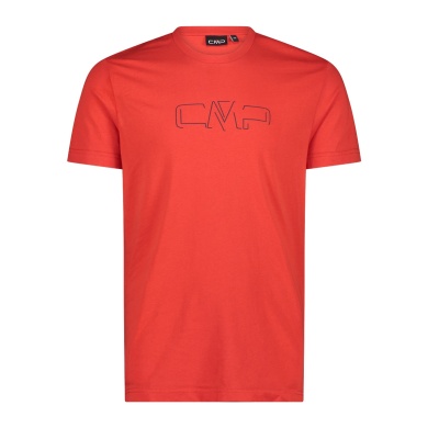 CMP Leisure Hiking T-shirt Logo Print (Cotton) Red Men